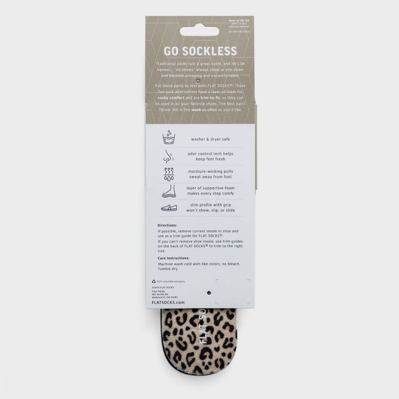 FLAT SOCKS No Show Cushioned Socks - Leopard, 4 of 11