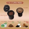 Mecity Mini Single Serve Coffee Maker, K-Cup/Ground Coffee/Tea Compatible, 6-12oz, Auto Shut-Off, 1000W, for Home/RV - 3 of 4