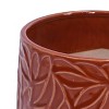 MAYEERTY Set of 2 Ceramic Flowerpot 7" Modern Planter Red for Patio Garden Windowsill - 3 of 4