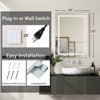 Costway 32'' x 24'' Bathroom Wall Mirror Makeup Mirror with Colorful Light Anti-Fog - 4 of 4