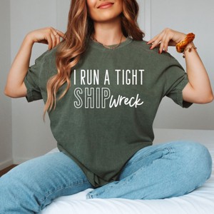 Simply Sage Market I Run A Tight Shipwreck Garment Dyed Tee - 1 of 4