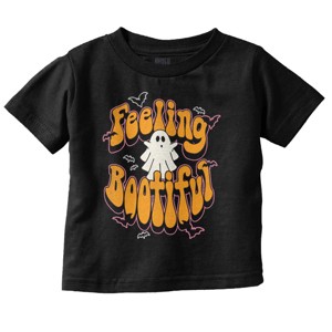 Cute Halloween Ghost Feeling Bootiful Toddler Baby Girl T Shirt Brisco Brands - 1 of 4