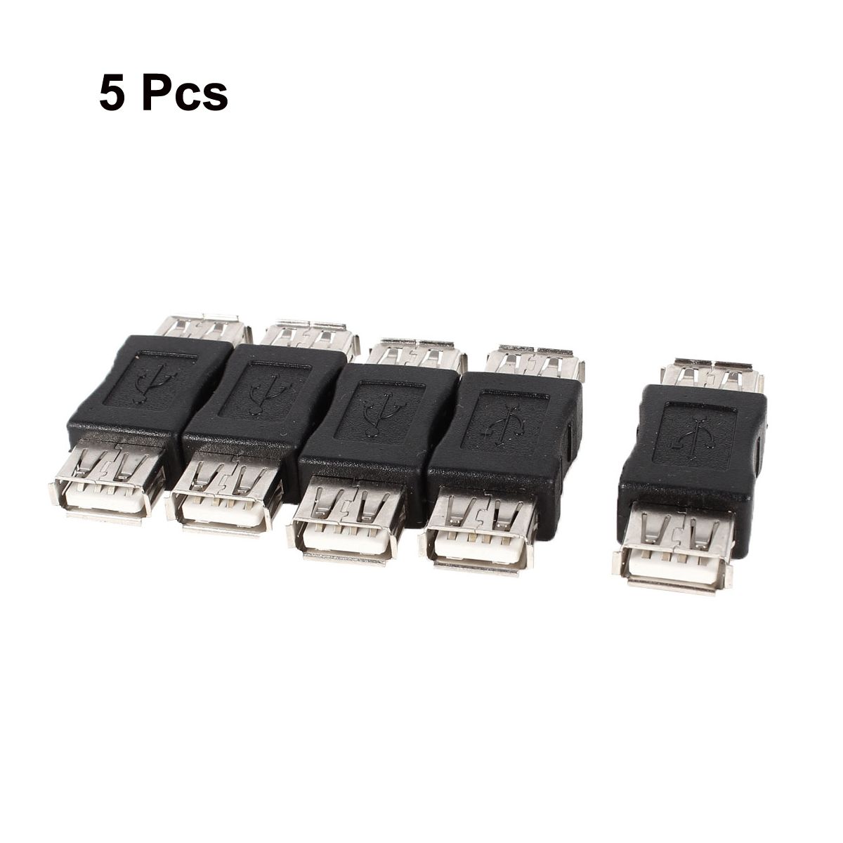 Unique Bargains Metal Plastic Durable USB Adapter Connector 5 Pcs - thumbnail 2