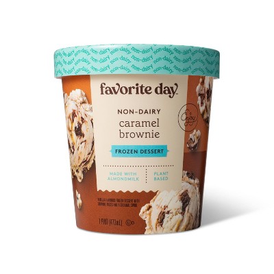 Non-Dairy Plant Based Caramel Fudge Brownie Frozen Dessert - 16 fl oz - Favorite Day™