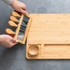 Cutting Board/Cheese Knife Set Bamboo - 2 of 4
