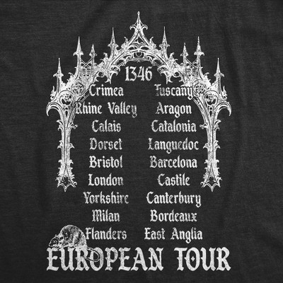 Мужские футболки Crazy Dog T-Shirts, Inc. Mens Funny T Shirts Black Death European Tour 1346 Sarcastic Graphic Novelty Tee For Men - Crazy Dog Men's T Shirt For Music Lovers Black L — фото 4