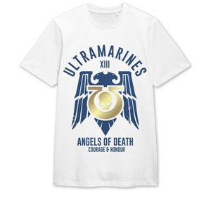 Warhammer 40000 Ultramarines Emblem Crew Neck Short Sleeve Men's White T-shirt - 1 of 3