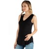 24seven Comfort Apparel Womens V Neck Maternity Tunic Tank Top - 2 of 4