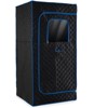 Costway Portable Steam Sauna Box, Extra-Large 35” x 35” x 71” Tent,Personal Home Spa Blue/Black - 2 of 2