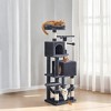 61-Inch Cat Tree Cat Tower for Indoor Cats - Plush Multi-Level Cat Condo with 5 Scratching Posts, 2 Perches, 2 Caves, Hammock, 2 Pompoms - 2 of 4