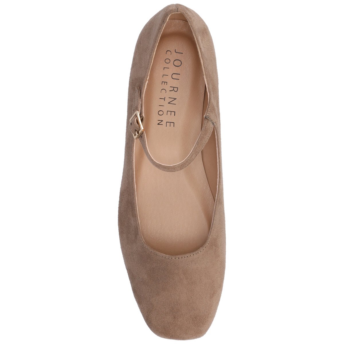 Женские платья Journee Collection Journee Women's Carrie Wide Width Dress Flats, Taupe 7.5W — фото 4
