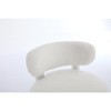 Gulches Teddy Fabric Armless Accent Chair (White), Curved Backrest & Solid Wood Legs for Living Room Bedroom Vanity Room - 3 of 4