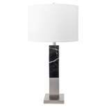 nuLOOM Trent 28" Marble Table Lamp Lighting - Black 28" H x 15" W x 15" D
