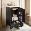 18-Inch Modern Bathroom Vanity with Ceramic Sink, Soft-Close Drawer & Door Organizer, Divider Drawer, Adjustable Foot Pads ââ‚?Compact Storage - 3 of 4