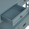 Lyngins 4 Drawers Entryway Table with 1 Storage Shelf,Console Table with Round Knobs and Hidden Handles for Living Room - 4 of 4