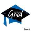 Big Dot of Happiness Blue Graduation Party Invitations - Shaped Fill-In Invite Cards with Envelopes - Set of 12 - 2 of 4
