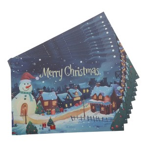 Unique Bargains Christmas Greeting Card Multicolored 4.5 x 3.1 Inch 10 Pcs - 1 of 4