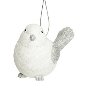 Transpac Resin 4 in. White Christmas Wing Bird Ornament - 1 of 2