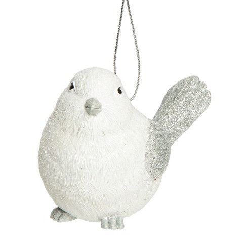 Transpac Resin 4 in. White Christmas Wing Bird Ornament - image 1 of 2