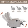 CENGHU Heat Massage Manual Recliner Chair with Rocker and Swivel, Fabric Recliner Chair for Adult, 360� Swivel Rocking Chair for Bedroom, Living Room - 3 of 4