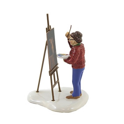 Department 56 Accessory 4.0" Sunday In The Park With Lynn Christmas Painting Hourse  -  Decorative Figurines
