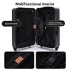 YONWAY 8 Piece Hardshell ABS Luggage Set, Checked Spinner Luggage Set (20in/24in/28in+Portable Handbag + 4 Pieces Storage Bag Set) - 3 of 4