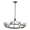 Artcraft Lighting Salinas 6 - Light Chandelier in  Black/Brass - 3 of 4