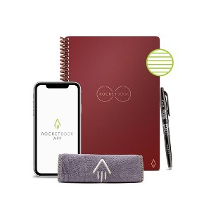 Core Smart Spiral Reusable Notebook Lined 36 Pages 6"x8.8" Executive Size Eco-friendly Notebook - Rocketbook - 1 of 4