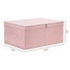 REGALWOVEN Fabric Collapsible Spacious Versatile Storage Bin with Lid and Handle - 4 of 4