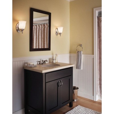Victorian Polished Chrome Wall Sconce with Opal Glass Shade
