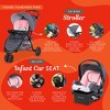 Baby Trend EZ Ride Travel System with EZ Ride Stroller with 3 Wheel Design and EZ-Lift Infant Car Seat for babies between 4-30 lbs, Flamingo Pink - 2 of 4