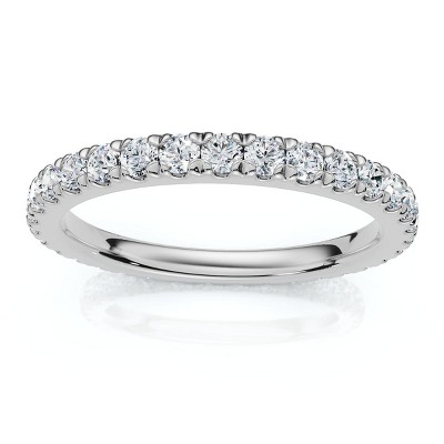 Pompeii3 1 Ct Diamond Wedding Eternity Ring Lab Created 14k White Gold