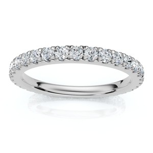Pompeii3 1 Ct Diamond Wedding Eternity Ring Lab Created 14k White Gold - 1 of 4