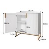 Syemin Decorative Storage Cabinets, 2 Door Storage Cabinet Sideboard, Suitable for Living Room, Entryway and Kitchen Dining Room, - 2 of 4