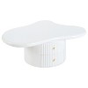 Cloud Coffee Table Set of 3, Modern End Table, Cute Irregular Tea Table for Living Room, Bedroom White 38 inch - 4 of 4