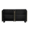 Okak Sideboard Cabinet, Bufft Cabinet with 4 Doors and 4 Shelves, Storage Cabinet for Living Room, Dining Room, Kitchen, Black - 4 of 4