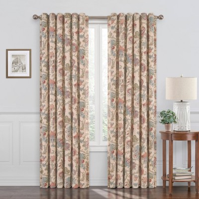 84"x52" Arezzo Light Filetring Window Curtain Brown/Blue - Waverly