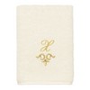 Linum Home Textiles 100% Turkish Cotton MONICA Gold Thread 3PC Embellished Towel Set - 4 of 4