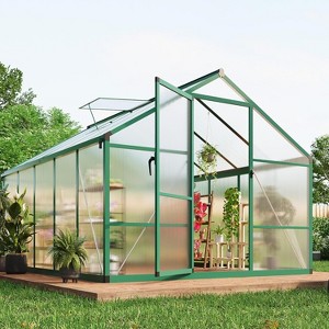 GustoWave 8x12 ft Outdoor Polycarbonate Greenhouse for Garden, Backyard, Patio, or Lawn - 1 of 4