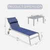 PAGED Outdoor Lounge Chairs with Side Table,3PC Outdoor Chaise Lounge Chair Set with Adjustable Backrest,2 Lounge chairs and 1Table - 3 of 4
