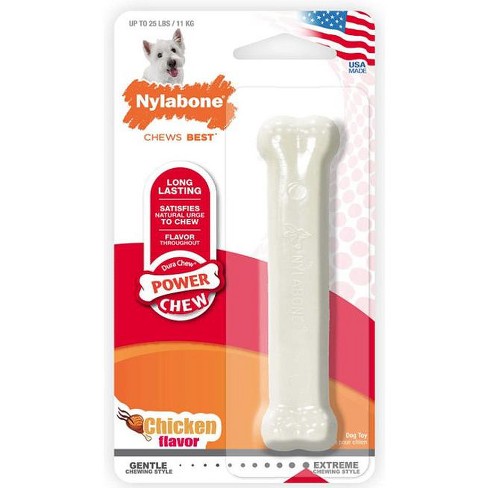 Nylabone Power Chew Knuckle Bone Dog Toy With Treats - Chicken