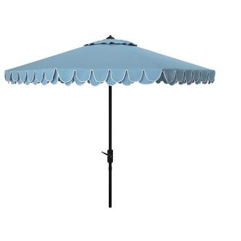 UV Resistant Elegant Valance 9Ft Auto Tilt Patio Outdoor Umbrella  - Safavieh