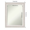 Amanti Art Trio White Wash Silver Petite Bevel Bathroom Wall Mirror 28.5 x 22.5 in. - 4 of 4