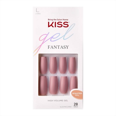 Kiss Gel Fantasy Sculpted Fake Nails - Looking Fabulous - 28ct