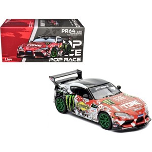 Toyota Pandem GR Supra RHD (Right Hand Drive) Daigo Saito "D1 Grand Prix" (2024) 1/64 Diecast Model Car by Pop Race - 1 of 4