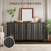coucheta Fluted Sideboard Buffet Cabinet with Storage, Modern Wood Accent Cabinet with Shelves, Console Table for Kitchen, Dining, Entryway, Hallway - 4 of 4