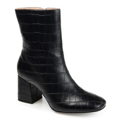 Journee Collection Womens Trevi Inside Zip Block Heel Booties