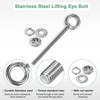 Unique Bargains Stainless Steel Durable Rust-Resistant Eyebolts with Nuts Washers Male Screw for Fastening 10 Pcs - 2 of 4
