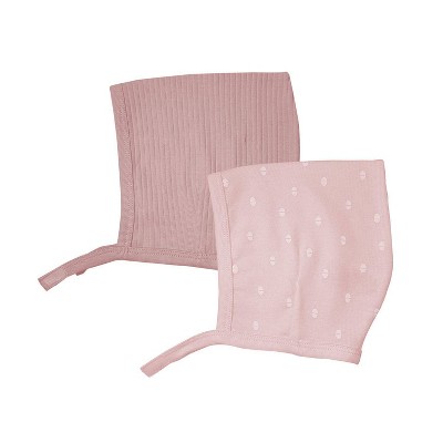 Image of Baby Girls' 2pk Basic Hat - Cloud Island™ Pink 0-6M