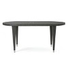 NicBex 38.25" Outdoor Dining Table,Oval  Patio Table with Rattan Wrapped Top for 3-4 Person,Outdoor Furniture,Gray - 2 of 4